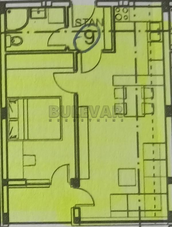 Slika 4 - Zetska, Jednoiposoban stan na prodaju, 47m2, 83.721€
