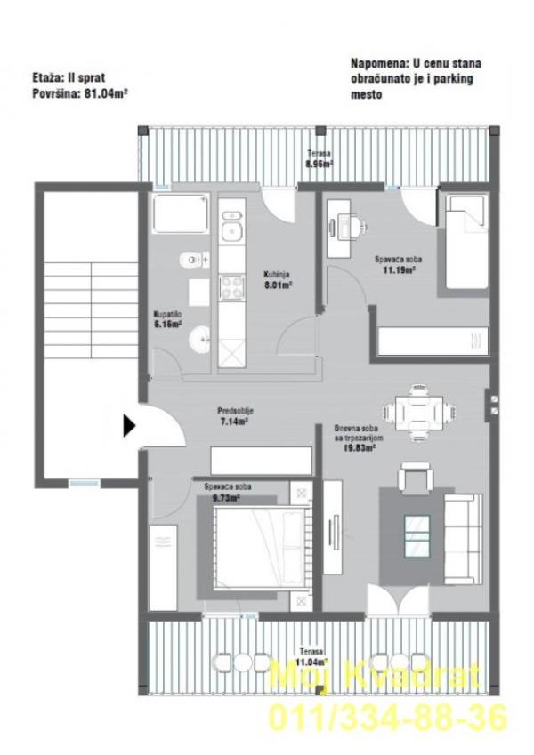 Slika 9 - Trosoban stan na prodaju, 81m2, 150.800€