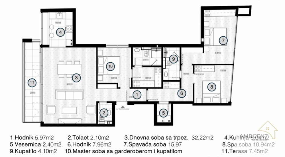 Slika 1 - Četvorosoban stan na prodaju, 118m2, 466.100€