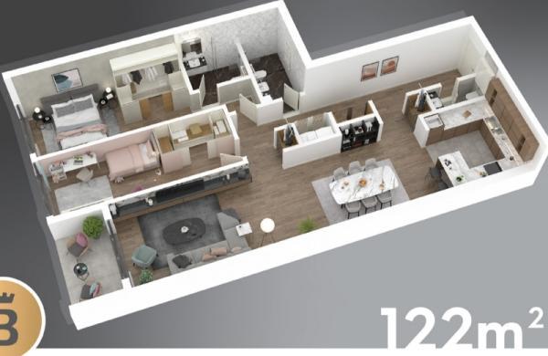 Glavna slika -Loznicka, Četvorosoban stan na prodaju, 142m2, 639.000€