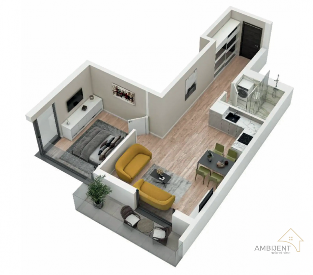 Glavna slika -Dvosoban stan na prodaju, 51m2, 180.810€