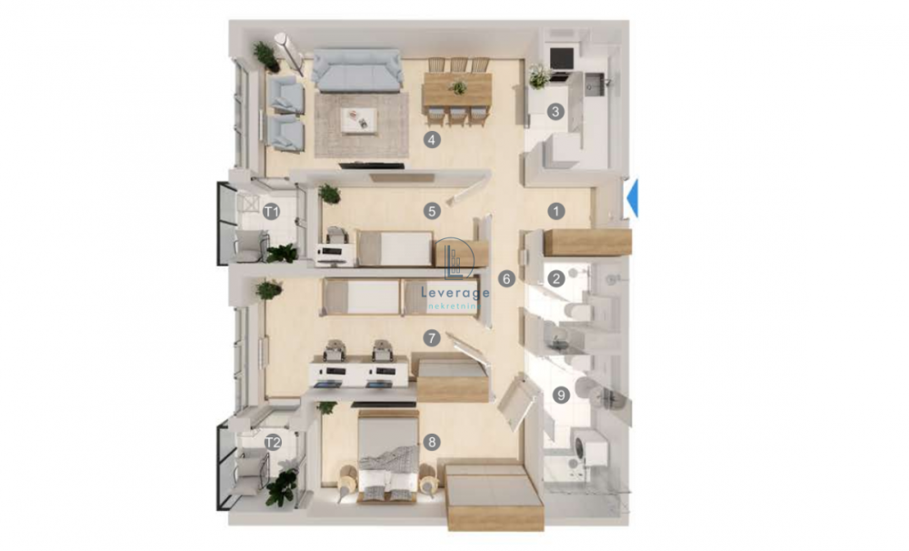 Slika 1 - Troiposoban stan na prodaju, 94m2, 246.168€