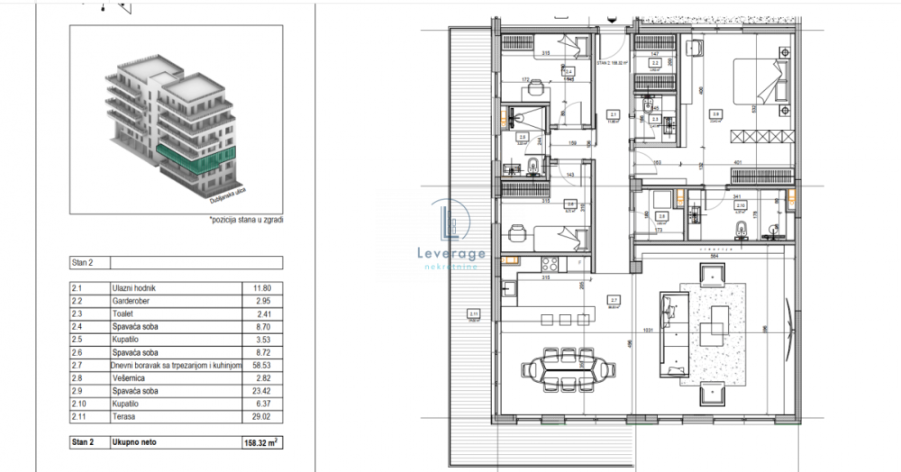 Slika 2 - Četvorosoban stan na prodaju, 158m2, 804.545€