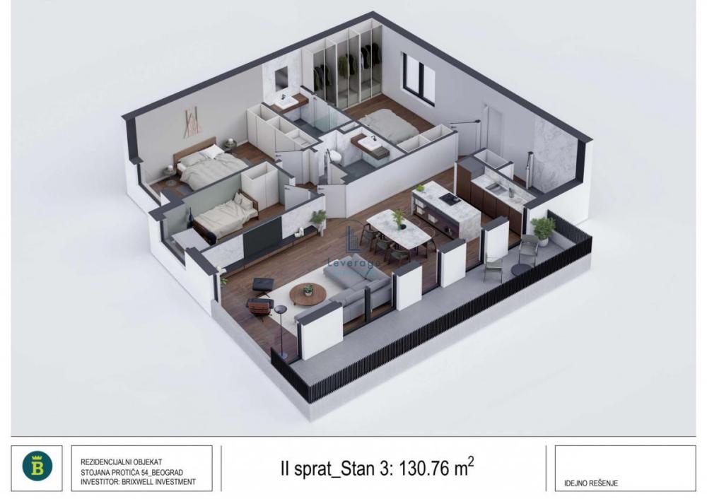 Slika 2 - Četvorosoban stan na prodaju, 130m2, 678.181€