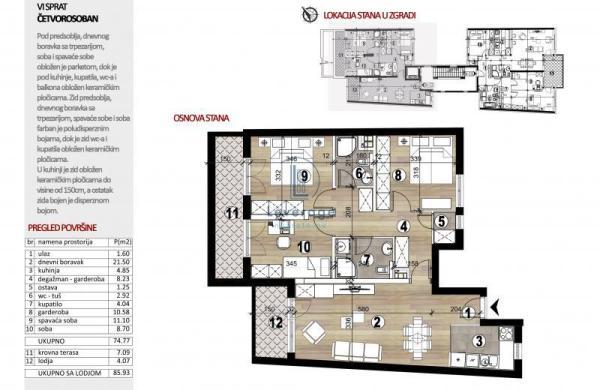 Glavna slika -Četvorosoban stan na prodaju, 85m2, 324.545€