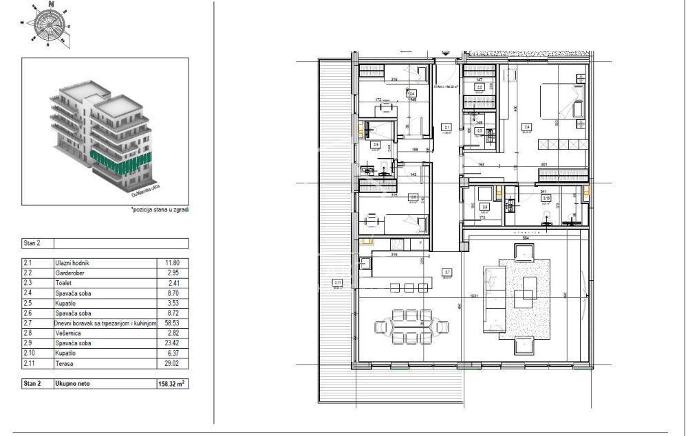 Slika 2 - Stojana Protića, Trosoban stan na prodaju, 158m2, 825.000€