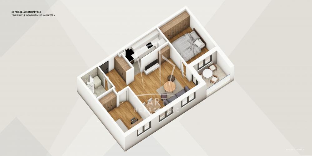 Slika 1 - Cvetanova Ćuprija, Dvoiposoban stan na prodaju, 53m2, 129.422€