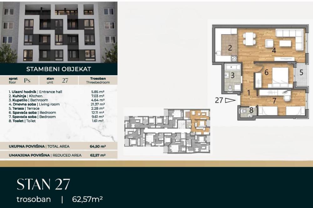 Slika 7 - Trosoban stan na prodaju, 63m2, 168.487€