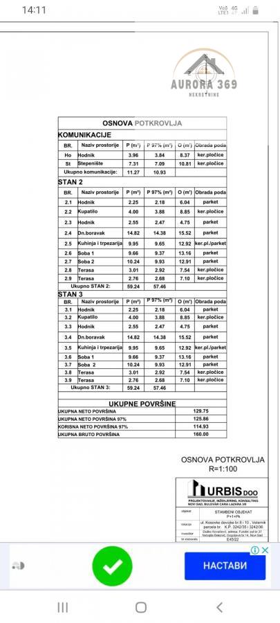 Slika 1 - Trosoban stan na prodaju, 61m2, 106.700€