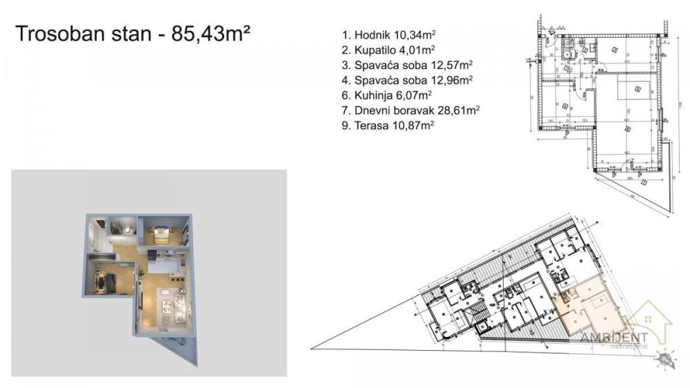 Slika 10 - Trosoban stan na prodaju, 85m2, 153.774€