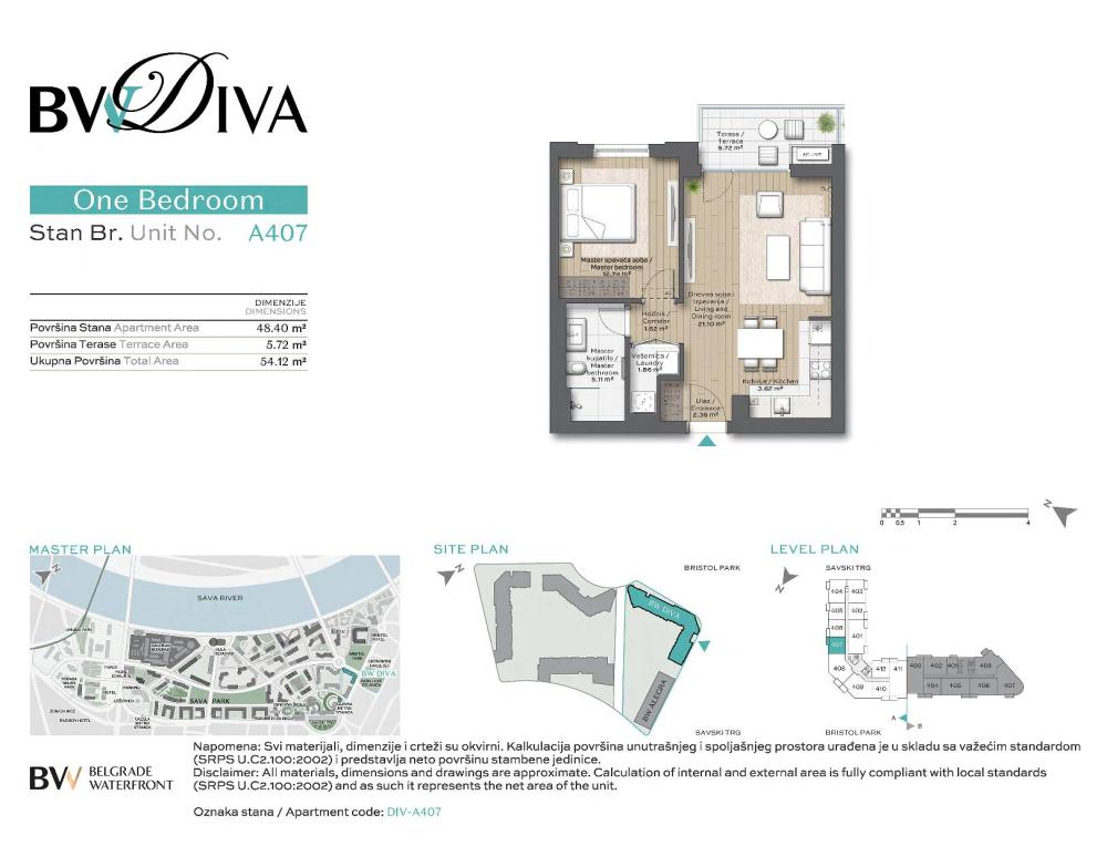 Slika 10 - Belgrade Waterfront - BW Diva, Dvosoban stan na prodaju, 54m2, 269.888€