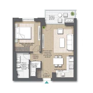 Slika 11 - Belgrade Waterfront - BW Diva, Dvosoban stan na prodaju, 54m2, 269.888€