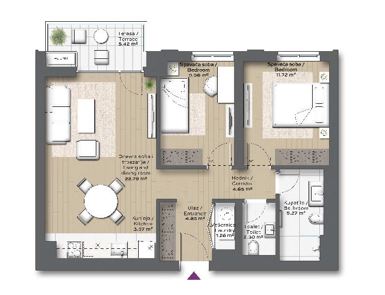 Slika 11 - Belgrade Waterfront - BW Alegra, Trosoban stan na prodaju, 72m2, 301.888€
