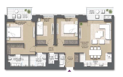 Slika 11 - Belgrade Waterfront - BW Alegra, Četvorosoban stan na prodaju, 106m2, 421.888€