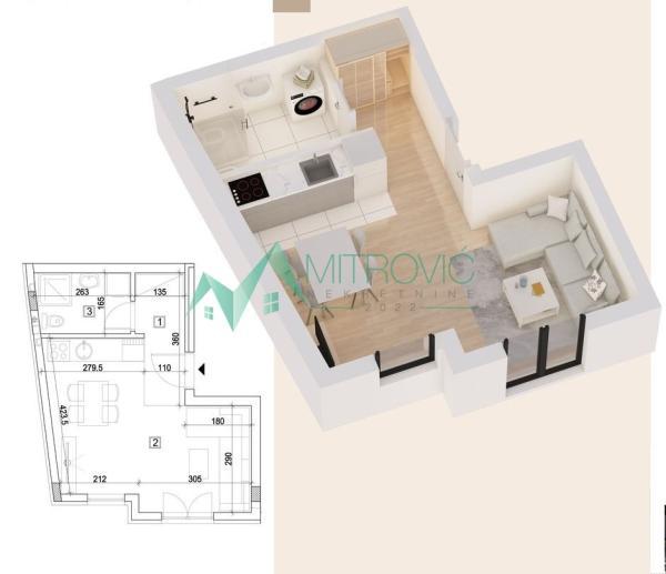 Glavna slika - Stan na prodaju, 27m2, 97.080€