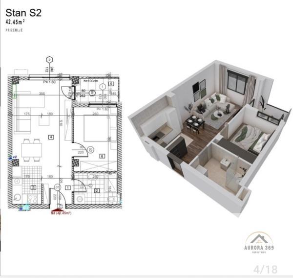 Glavna slika -Dvosoban stan na prodaju, 42m2, 118.000€