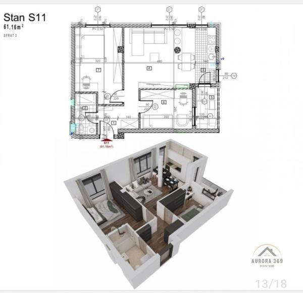 Glavna slika -Trosoban stan na prodaju, 61m2, 169.640€
