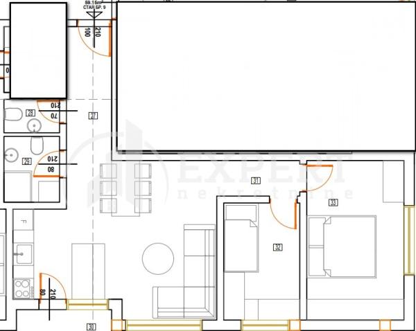 Slika 3 - Nikole Rašića Koleta, Dvoiposoban stan na prodaju, 59m2, 94.640€