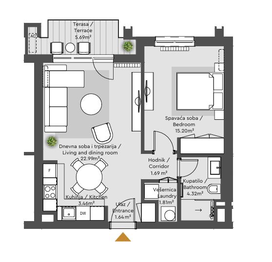 Slika 10 - Belgrade Waterfront - BW Nika, Dvosoban stan na prodaju, 57m2, 260.000€