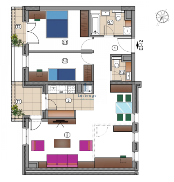 Slika 1 - Trosoban stan na prodaju, 83m2, 336.000€