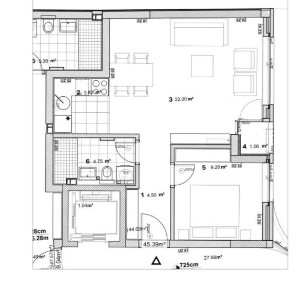 Slika 3 - Dvosoban stan na prodaju, 45m2, 154.300€