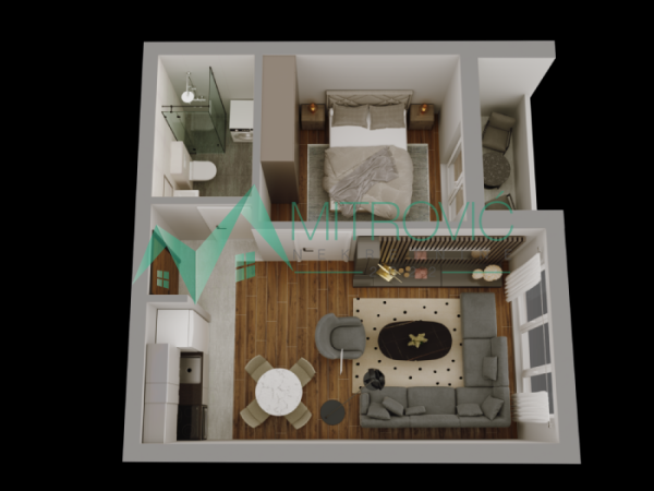 Glavna slika -Jednoiposoban stan na prodaju, 37m2, 83.140€