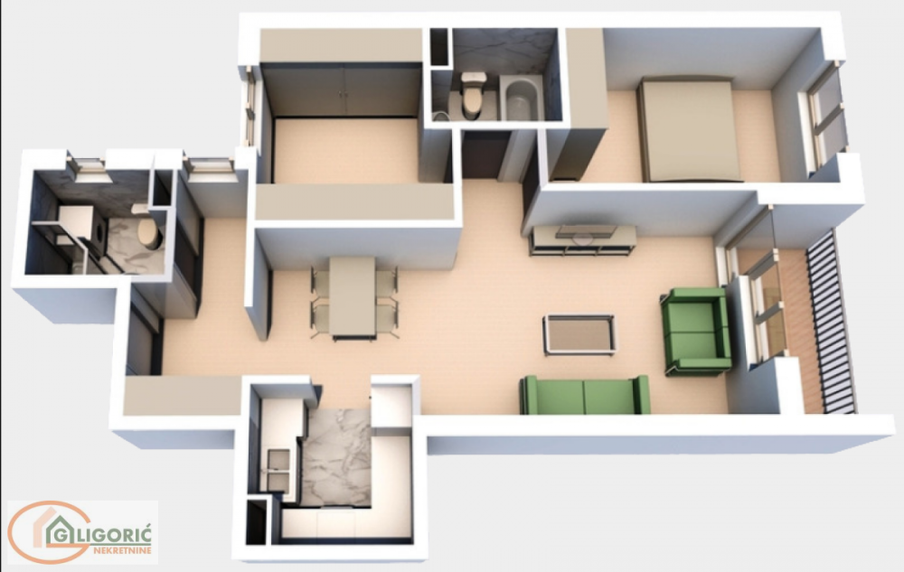 Glavna slika -Živka Davidovića, Dvosoban stan na prodaju, 66m2, 218.000€