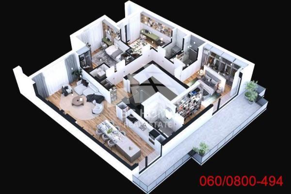 Glavna slika -Metohijska, Četvorosoban stan na prodaju, 151m2, 551.671€