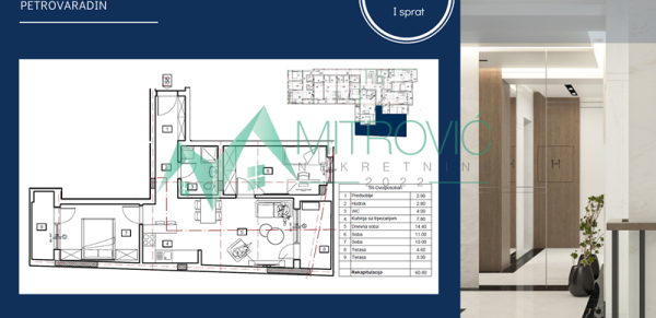 Glavna slika -Dvoiposoban stan na prodaju, 61m2, 133.760€