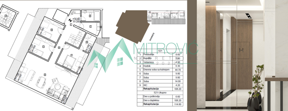 Glavna slika -Četvoroiposoban stan na prodaju, 114m2, 217.170€