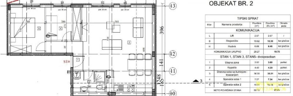 Glavna slika -Dvoiposoban stan na prodaju, 63m2, 172.480€