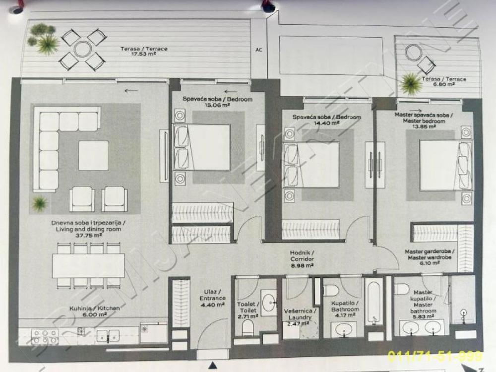 Slika 4 - Hercegovačka, Četvorosoban stan na prodaju, 146m2, 998.000€