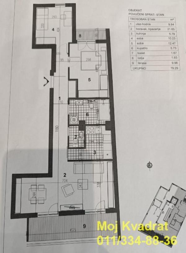 Glavna slika -Trosoban stan na prodaju, 79m2, 226.769€