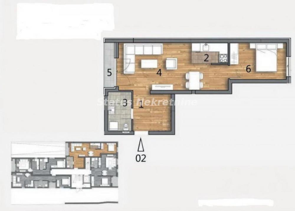 Glavna slika -Dvosoban stan na prodaju, 45m2, 121.770€