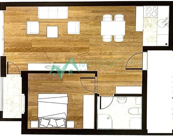 Glavna slika -Dvosoban stan na prodaju, 51m2, 120.820€