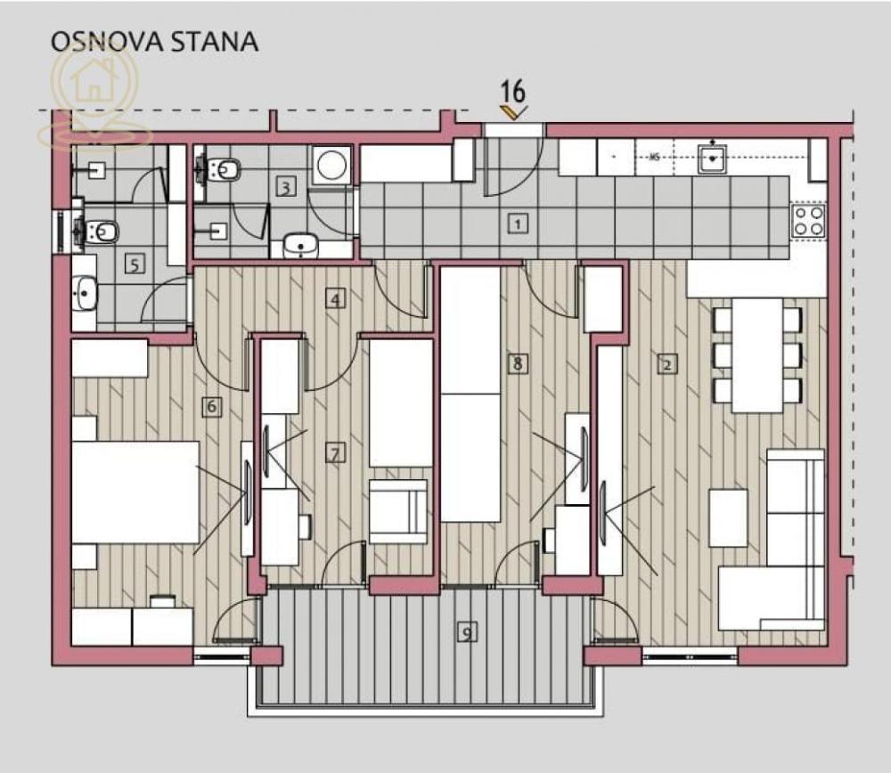 Slika 2 - Četvorosoban stan na prodaju, 91m2, 209.300€