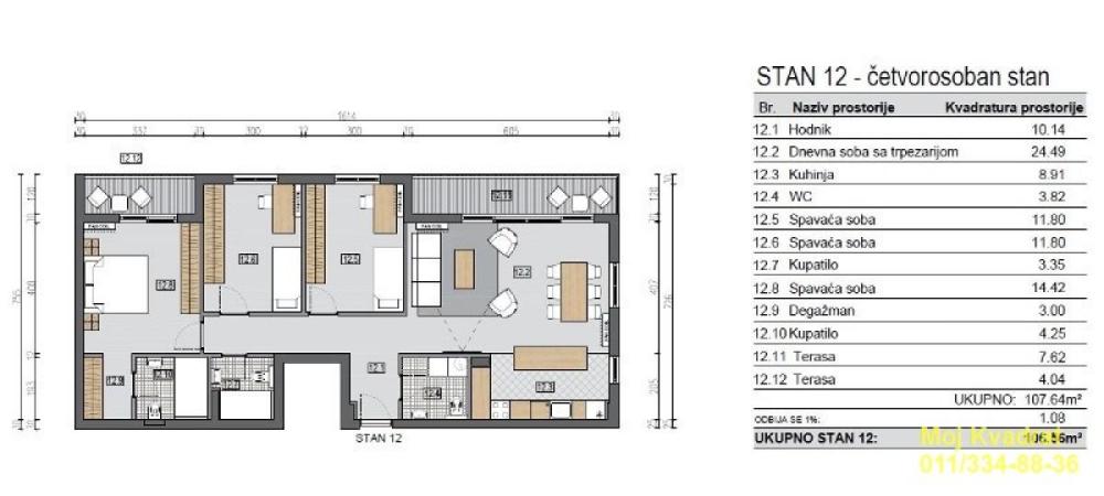 Slika 7 - Četvorosoban stan na prodaju, 107m2, 352.935€