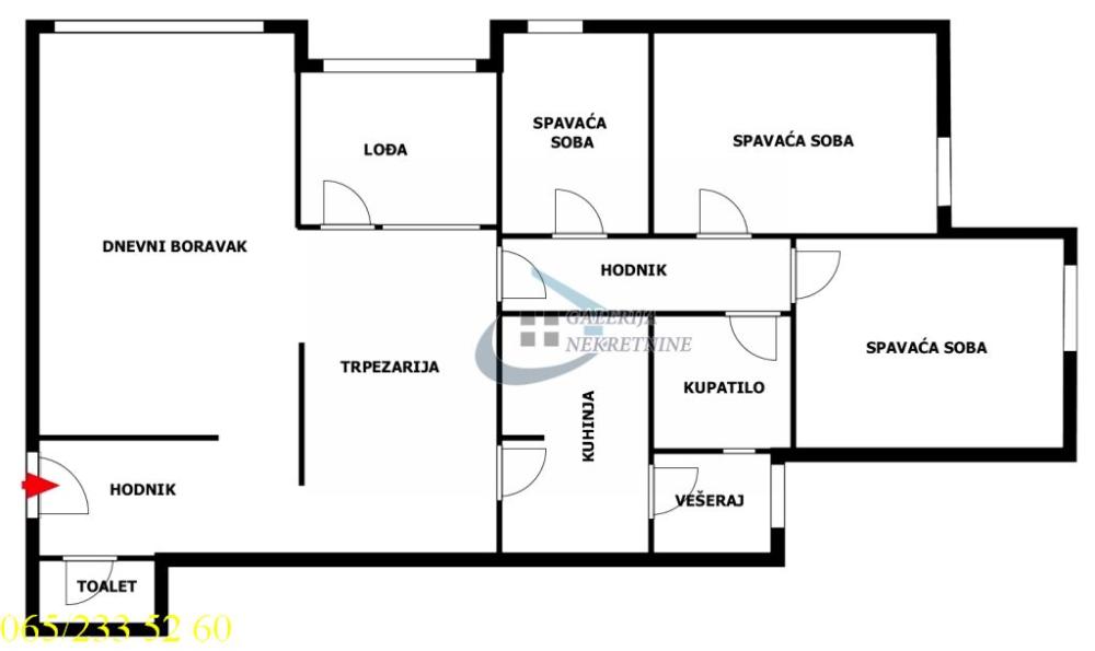 Slika 4 - Patrijarha Joanikija, Četvorosoban stan na prodaju, 94m2, 219.000€