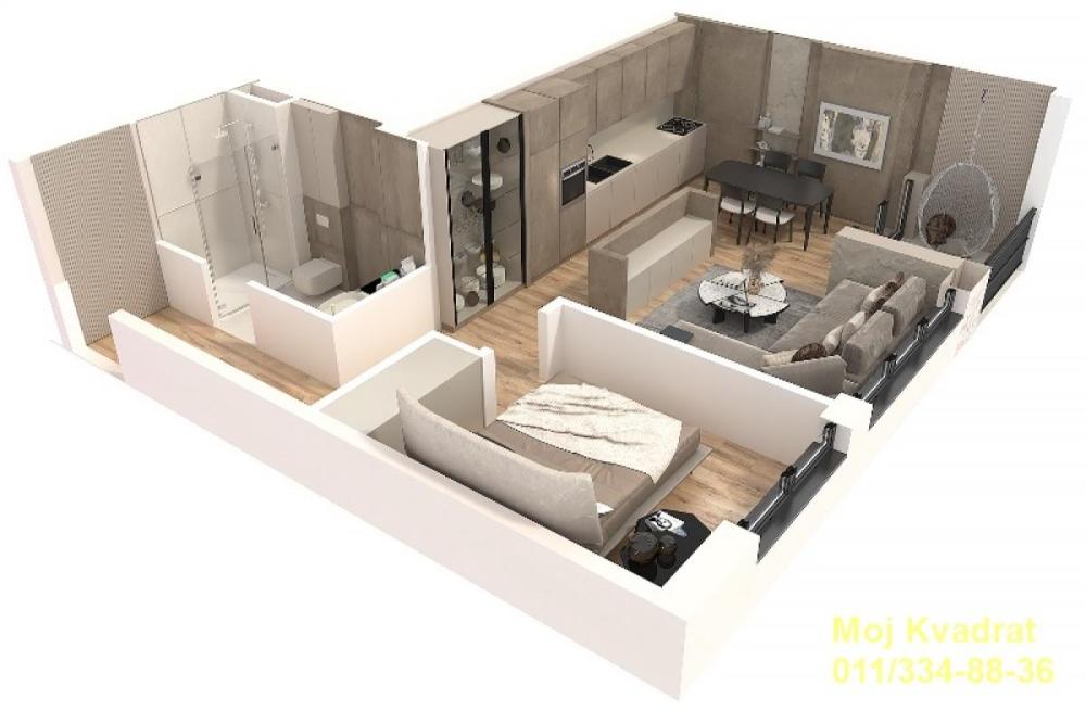 Slika 1 - Dvosoban stan na prodaju, 53m2, 186.760€