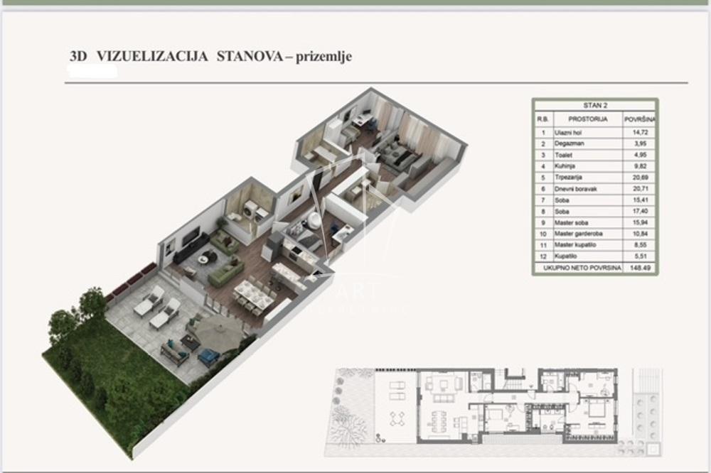 Slika 7 - Internacionalnih brigada, Četvorosoban stan na prodaju, 149m2, 894.000€