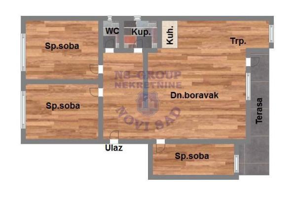 Glavna slika -Četvorosoban stan na prodaju, 74m2, 130.350€