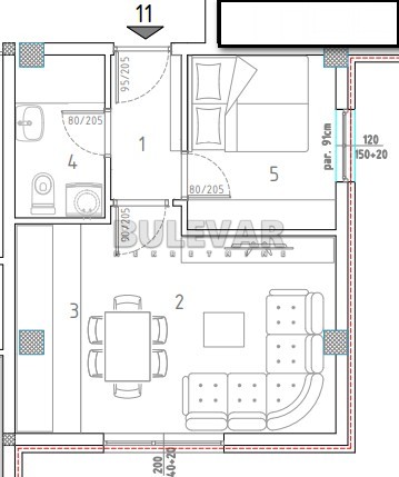 Slika 6 - Marina Držića, Jednoiposoban stan na prodaju, 30m2, 53.240€