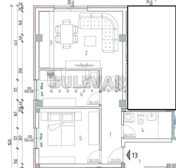 Slika 6 - Marina Držića, Dvoiposoban stan na prodaju, 46m2, 80.610€