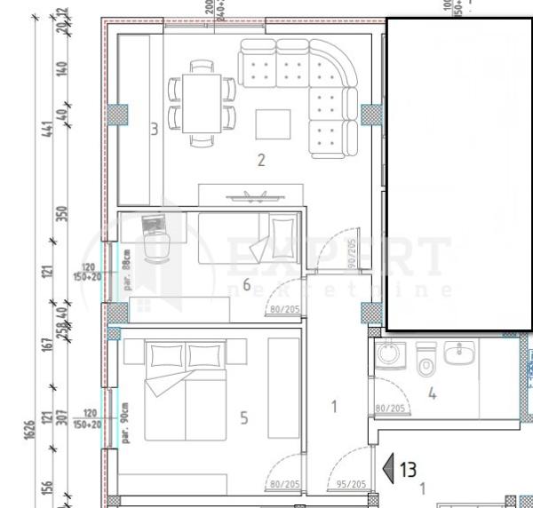 Slika 6 - Marina Držića, Dvoiposoban stan na prodaju, 46m2, 85.211€
