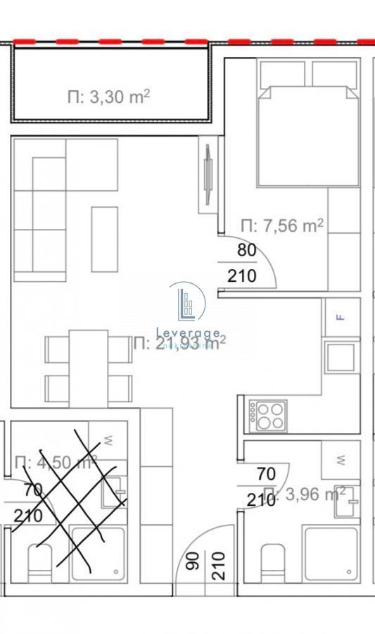 Glavna slika -Teodora Mirijevskog, Jednoiposoban stan na prodaju, 37m2, 88.800€