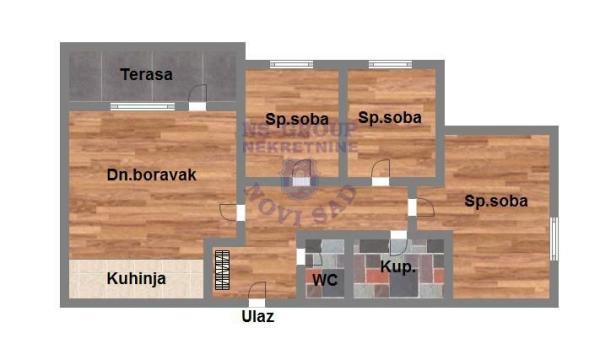 Glavna slika -Četvorosoban stan na prodaju, 72m2, 188.510€