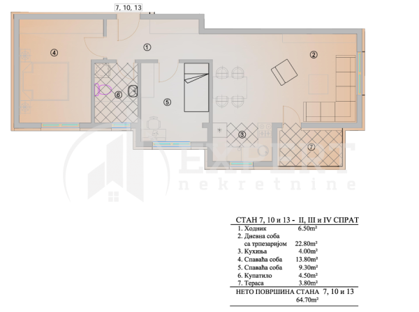 Slika 3 - Krfska, Dvoiposoban stan na prodaju, 94m2, 134.695€