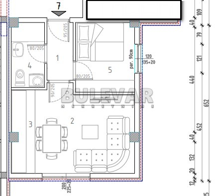 Slika 3 - Marina Držića, Četvorosoban stan na prodaju, 31m2, 54.863€