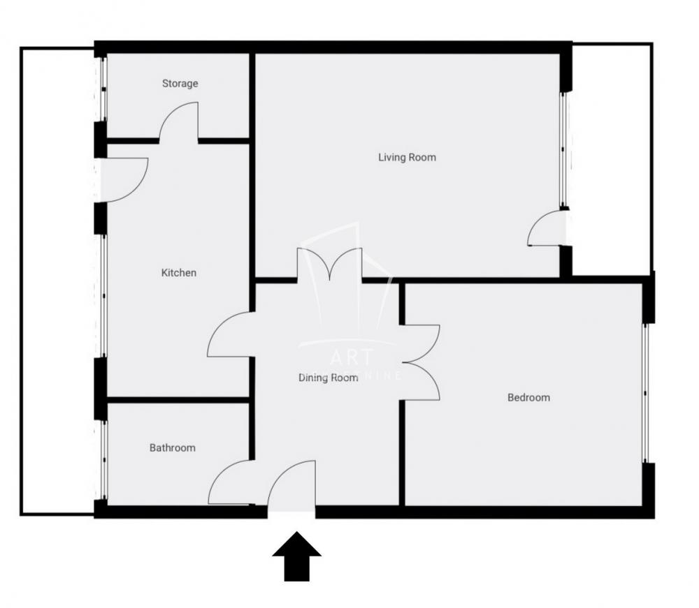 Slika 1 - Svetosavska, Dvosoban stan na prodaju, 85m2, 110.500€