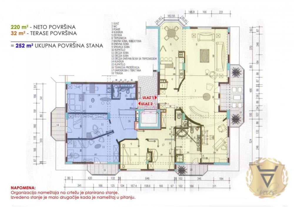 Slika 1 -  Stan na prodaju, 252m2, 699.000€